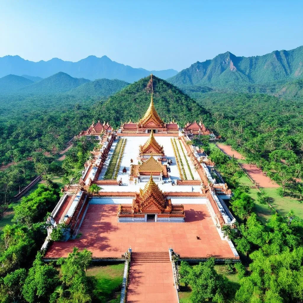 Aerial View of Tam Chuc Pagoda