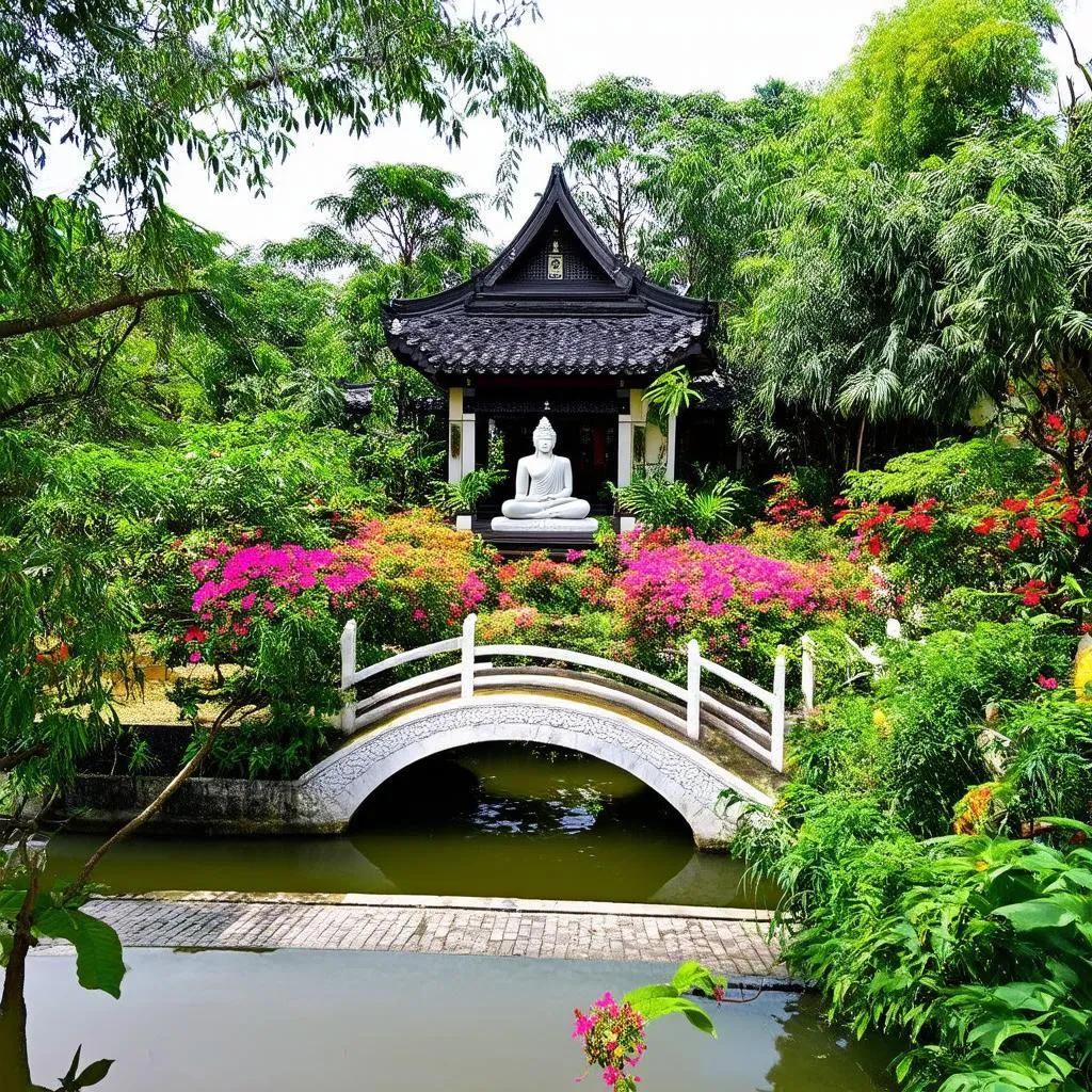 Tranquil Garden at Tam Chuc Pagoda