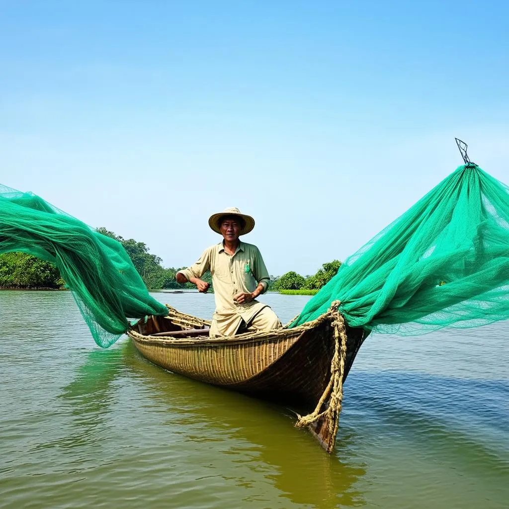 Local life on Tam Giang Lagoon