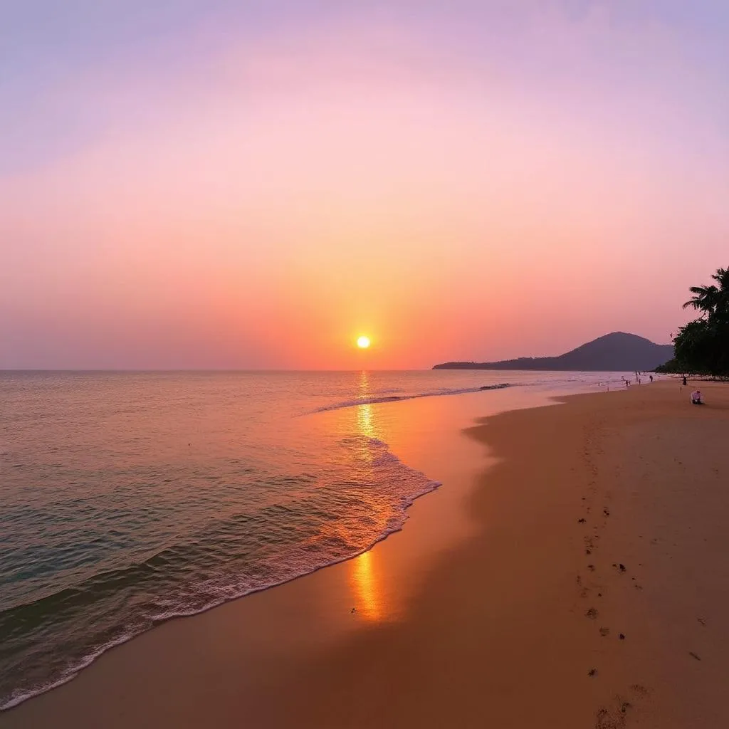 Tranquil sunset over Tan Thanh Beach