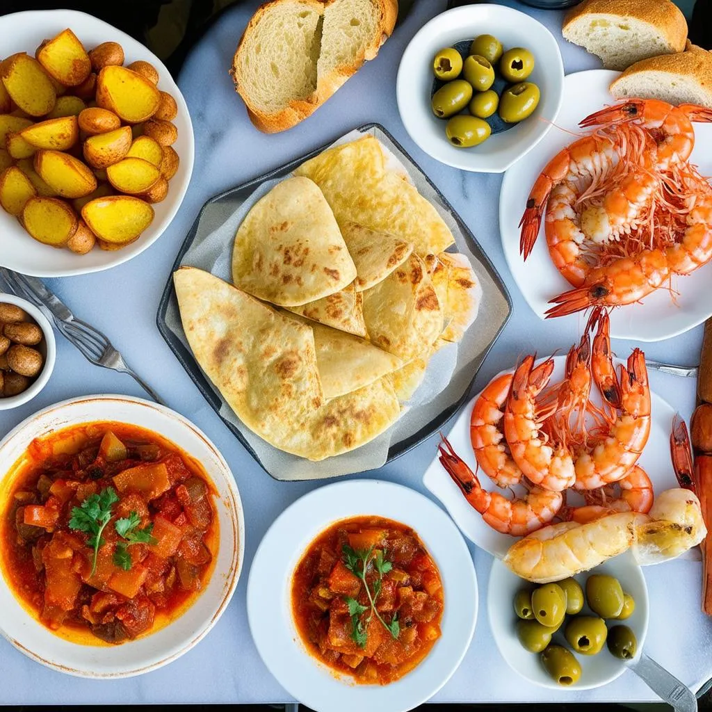 Colorful Tapas Spread