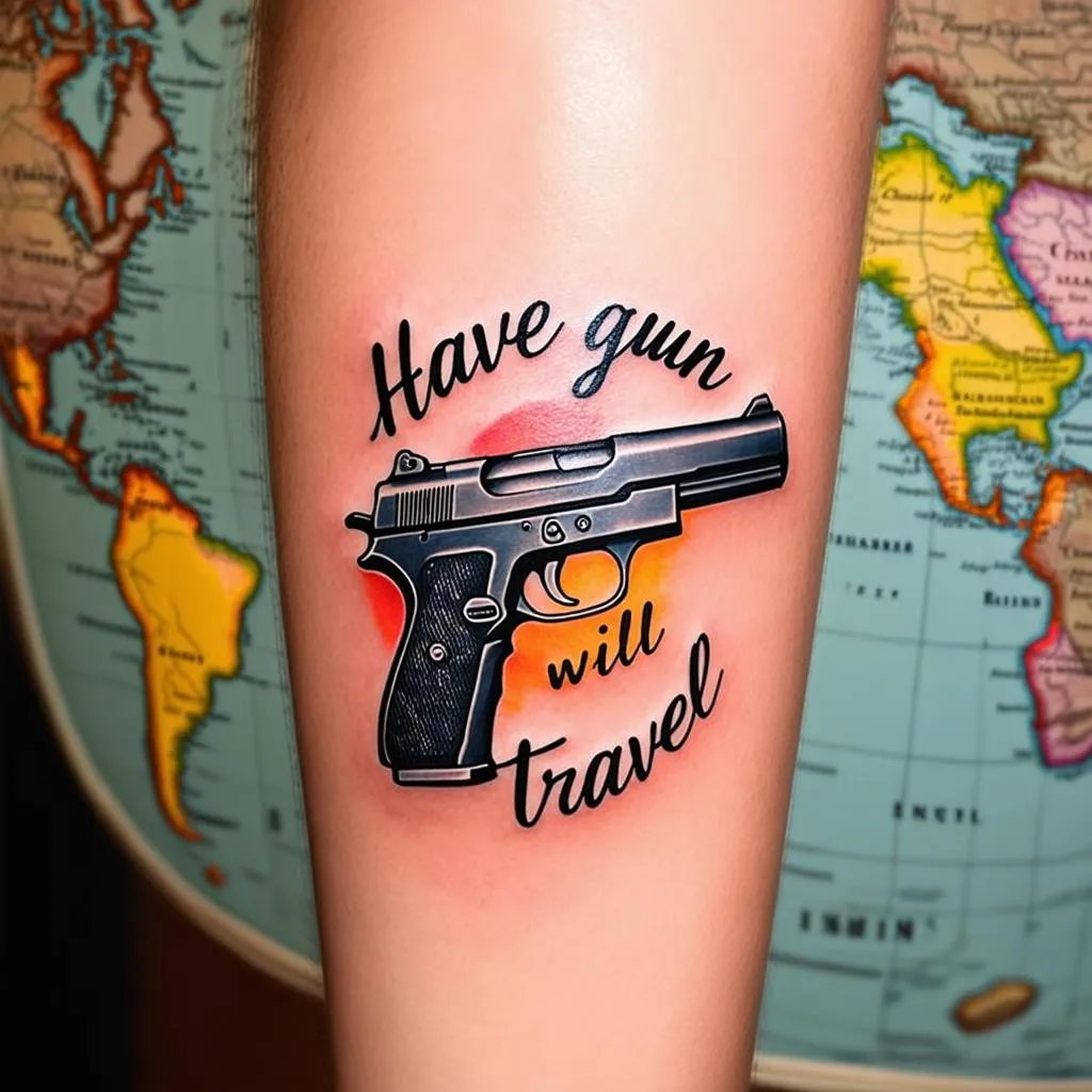 “Have Gun Will Travel Tattoo”: A Timeless Symbol of Wanderlust and Adventure