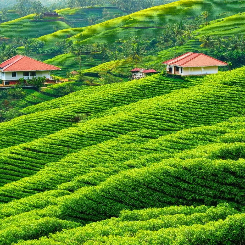 Moc Chau tea hills