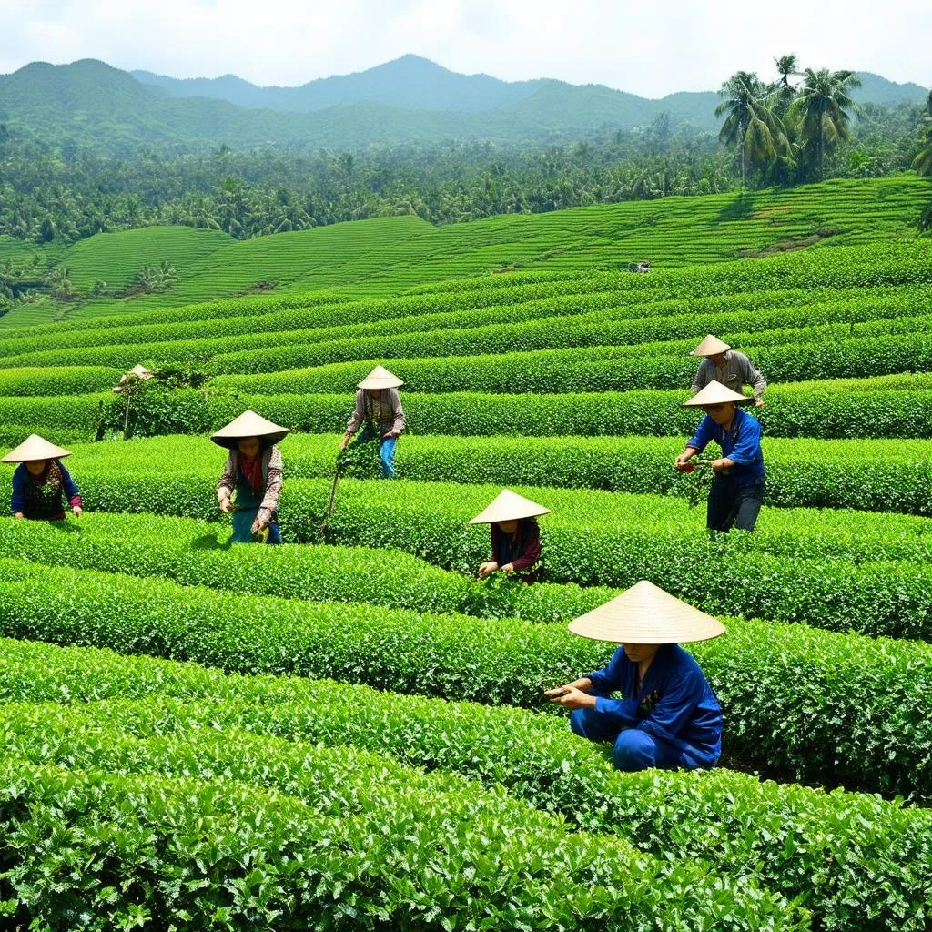 Vietnamese tea plantation