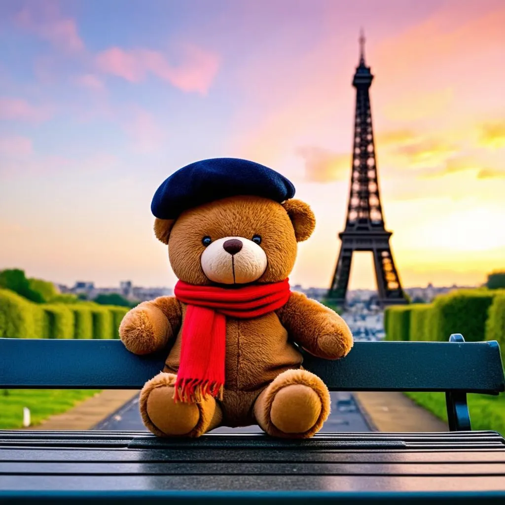 Teddy Bear in Paris