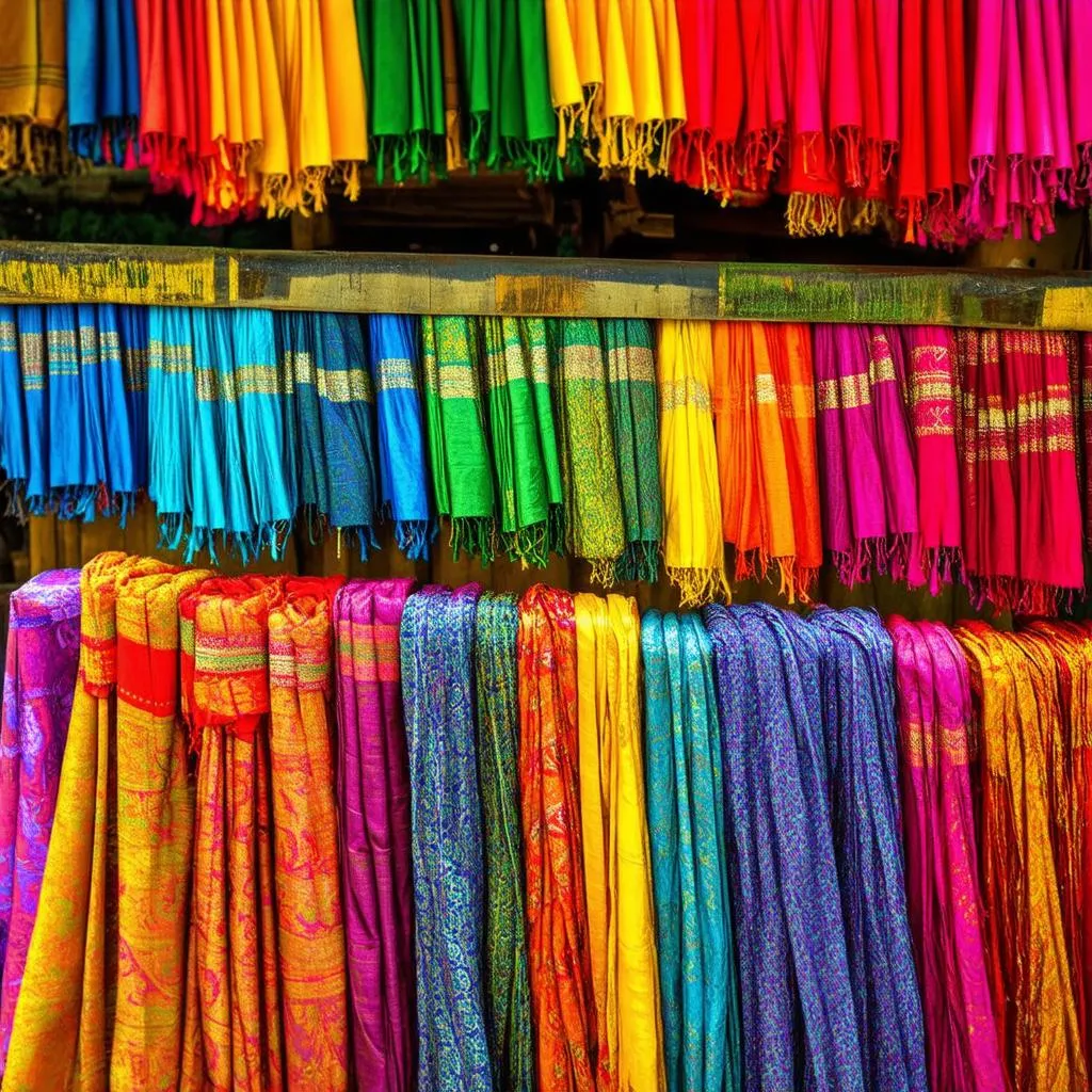 Colorful Thai Silk Scarves