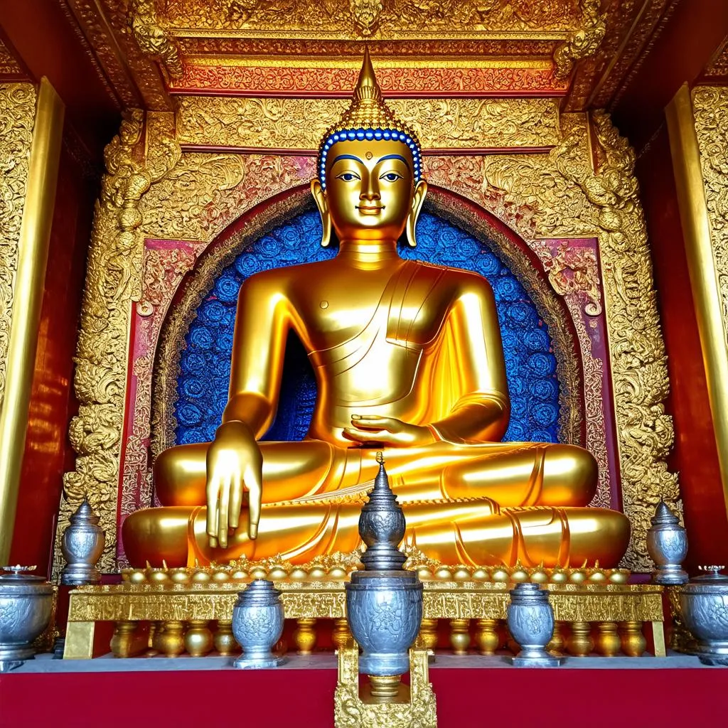 golden buddha statue thailand