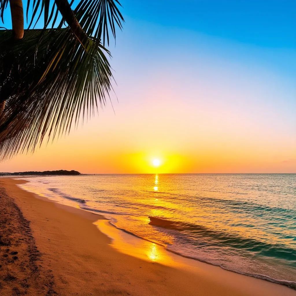 Sunset on a Thai beach