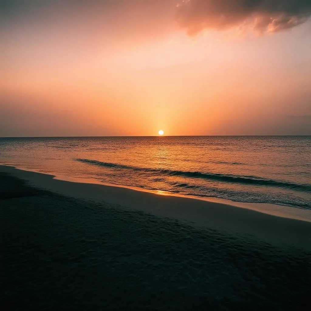 Sunset over the Thai Beach