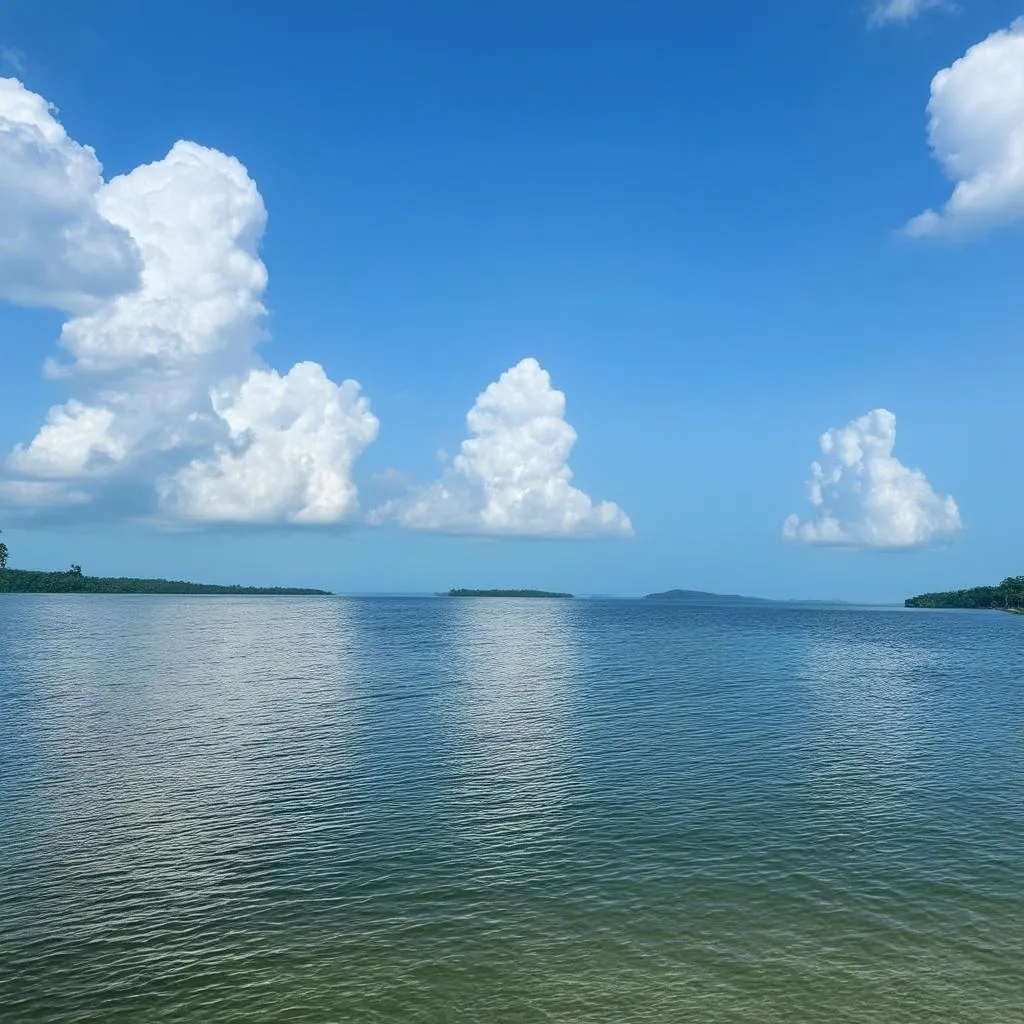 Sunny skies with scattered rain showers in Thailand