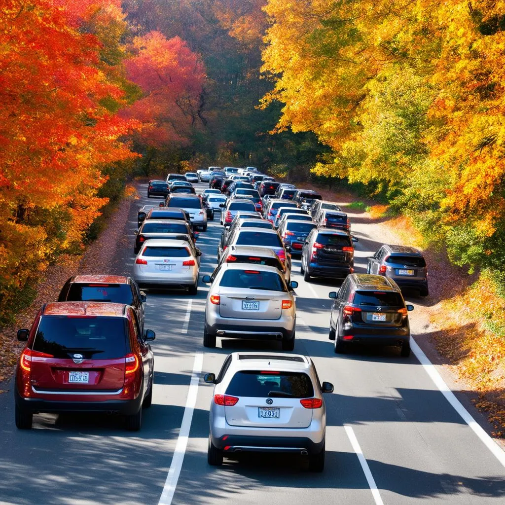 Thanksgiving Traffic on Highway