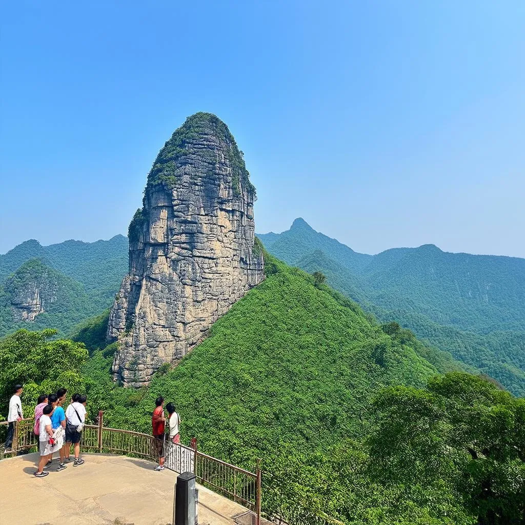 Scenic view of Thoai Son Mountain