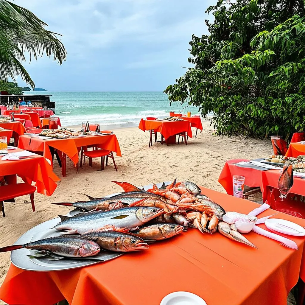 Seafood Restaurant at Tinh Gia Beach