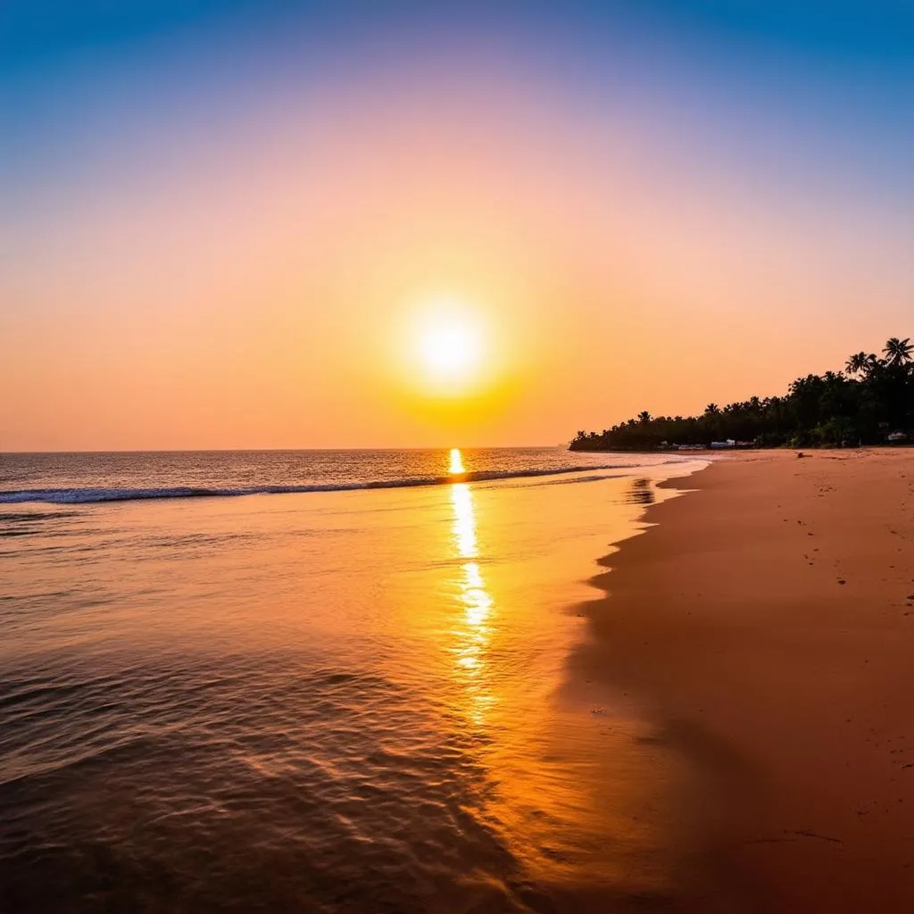 Sunset at Tinh Gia Beach