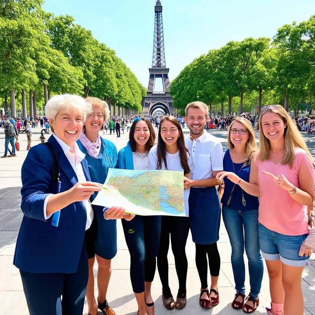 Tour Leader with Group