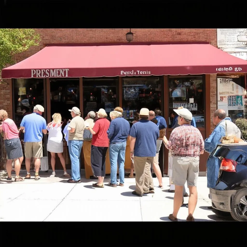 Tourists at Restaurant in Austin, Texas