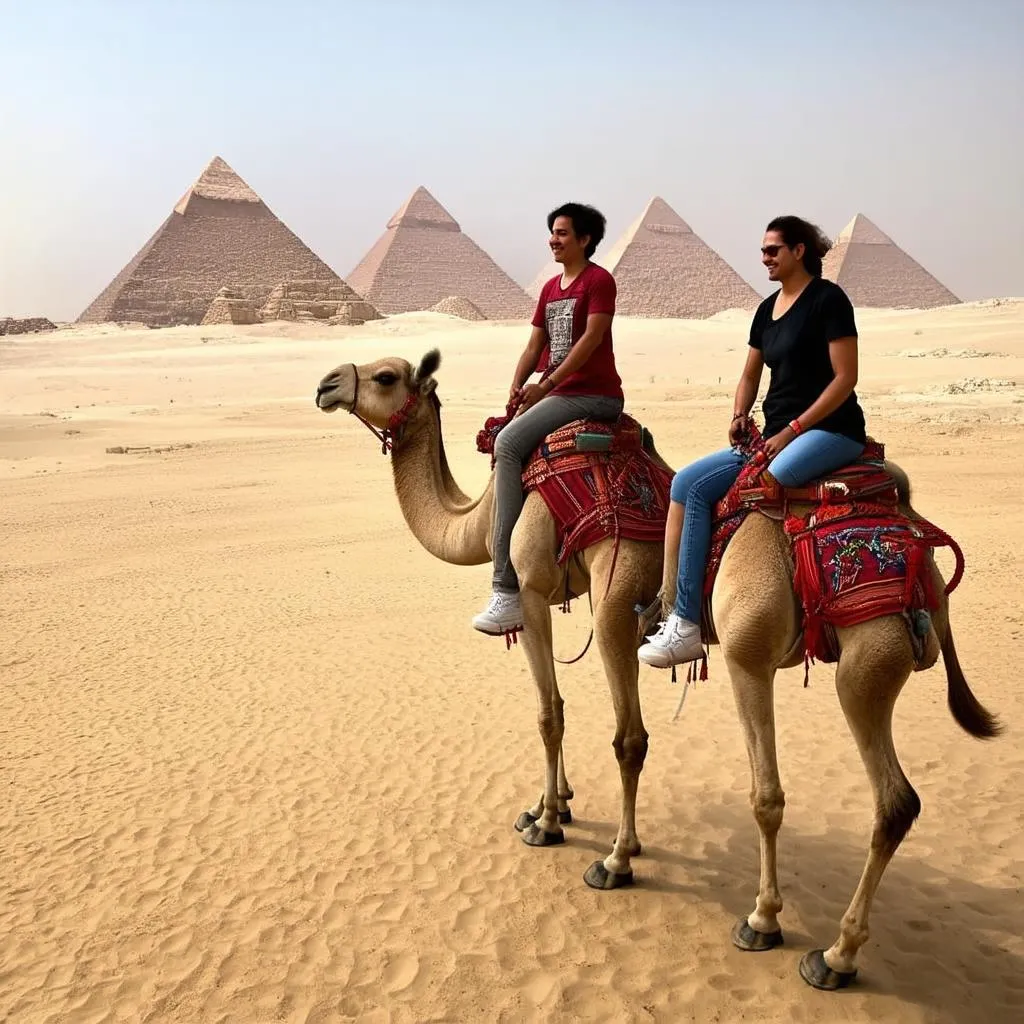 camels at giza