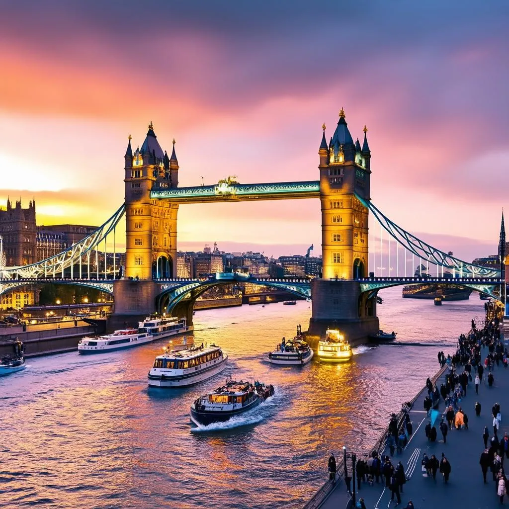 Tower Bridge at sunset