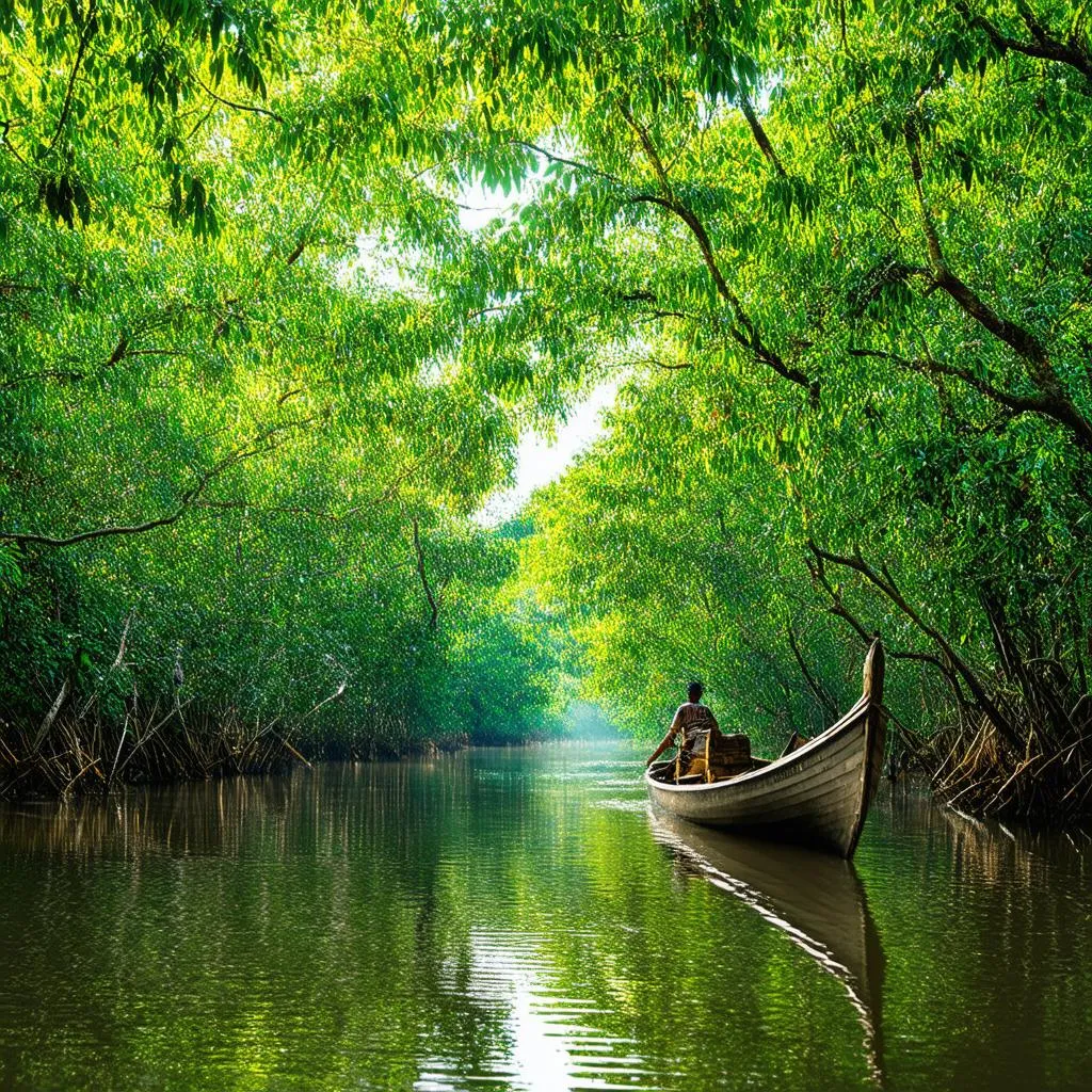 Serene cajuput forest