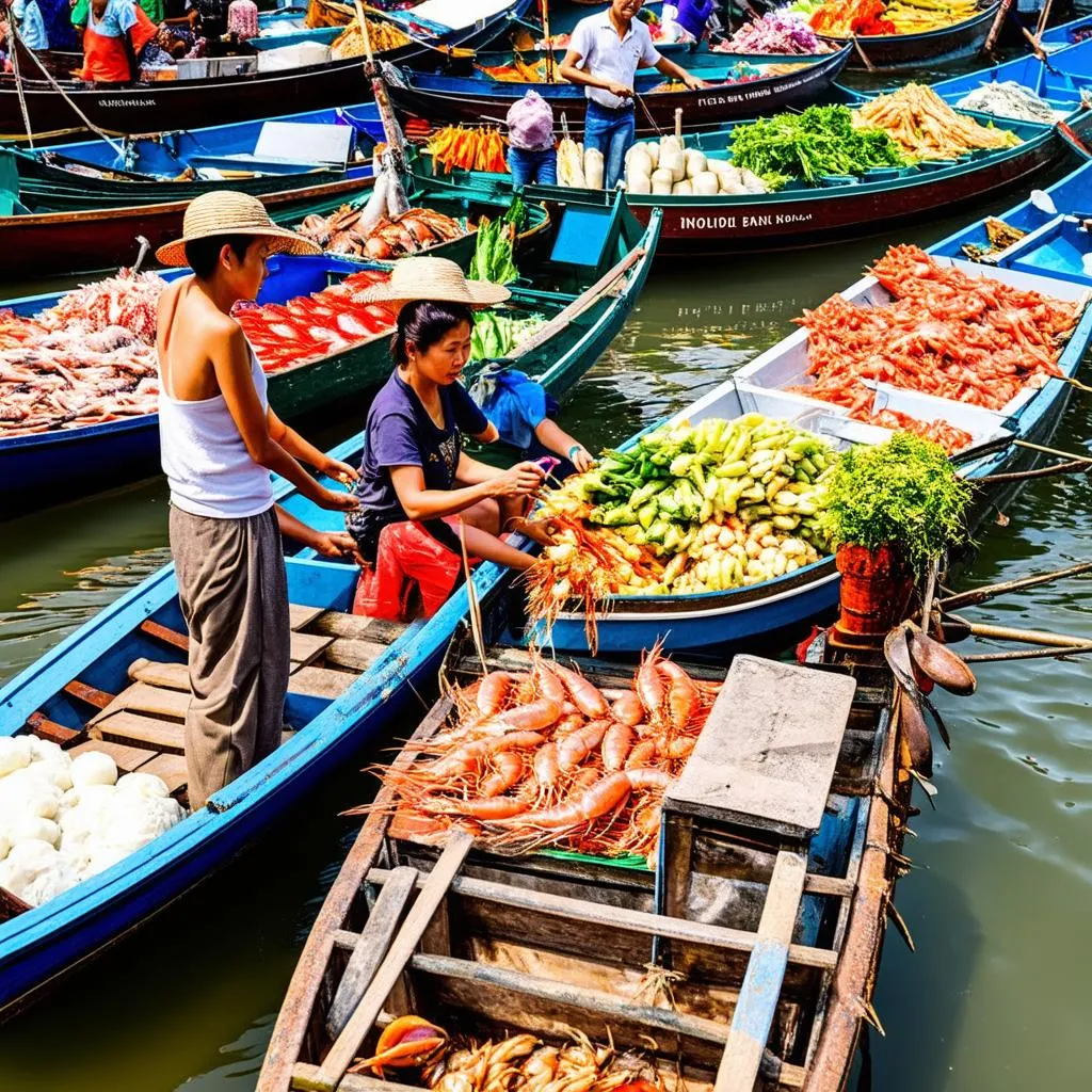 Tra Vinh Floating Market