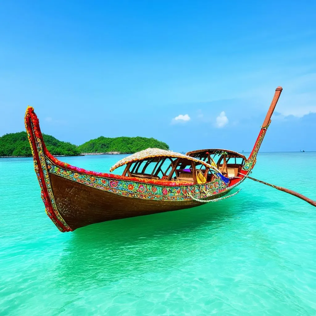 Traditional longtail boat in Thailand