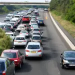 traffic jam on highway