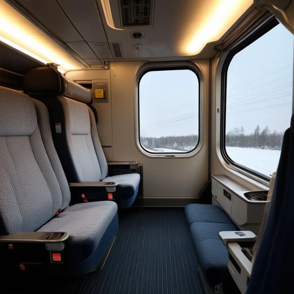 Comfortable train interior