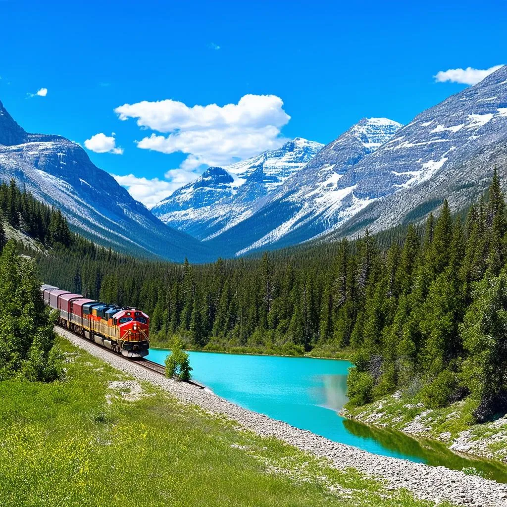 Train Journey Through the Canadian Rockies