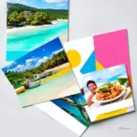 Vibrant travel brochure cover