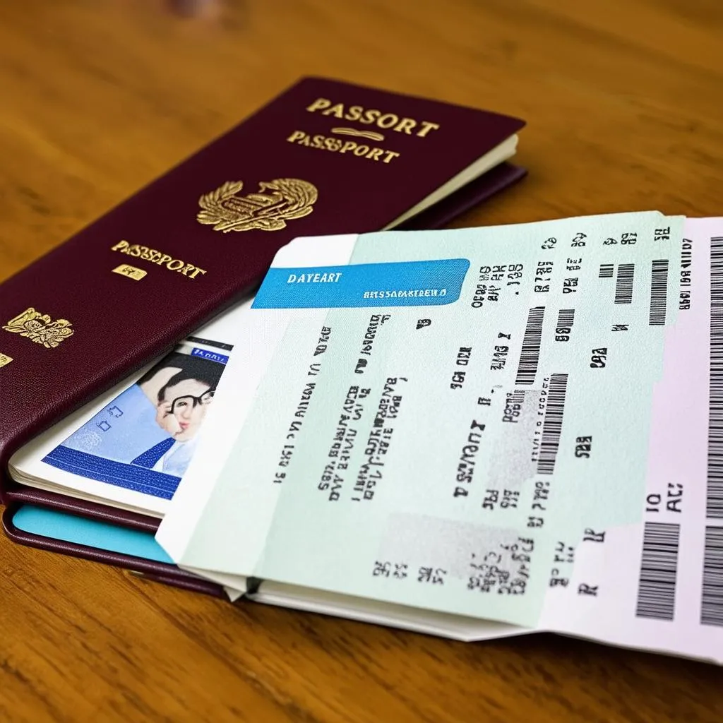 Passport and boarding pass