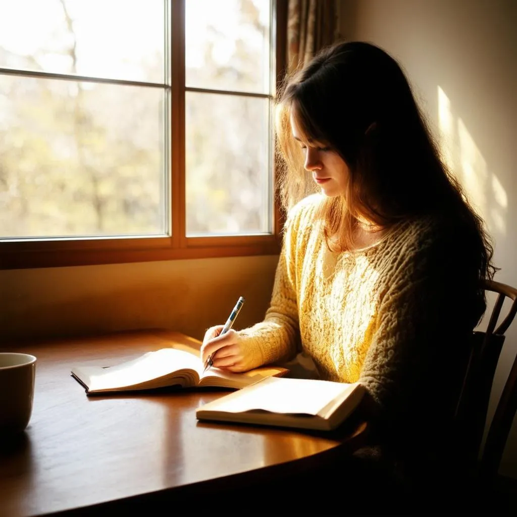 woman writing