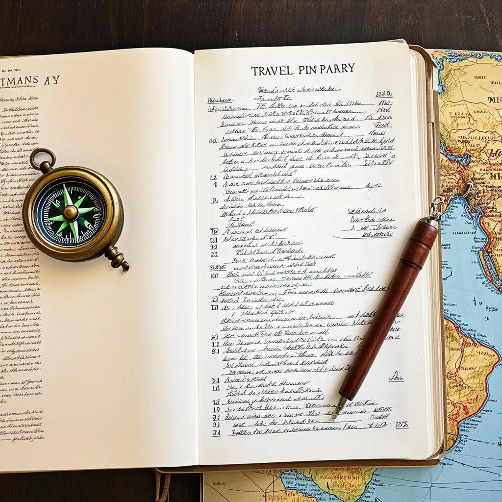 Travel Journal and Compass