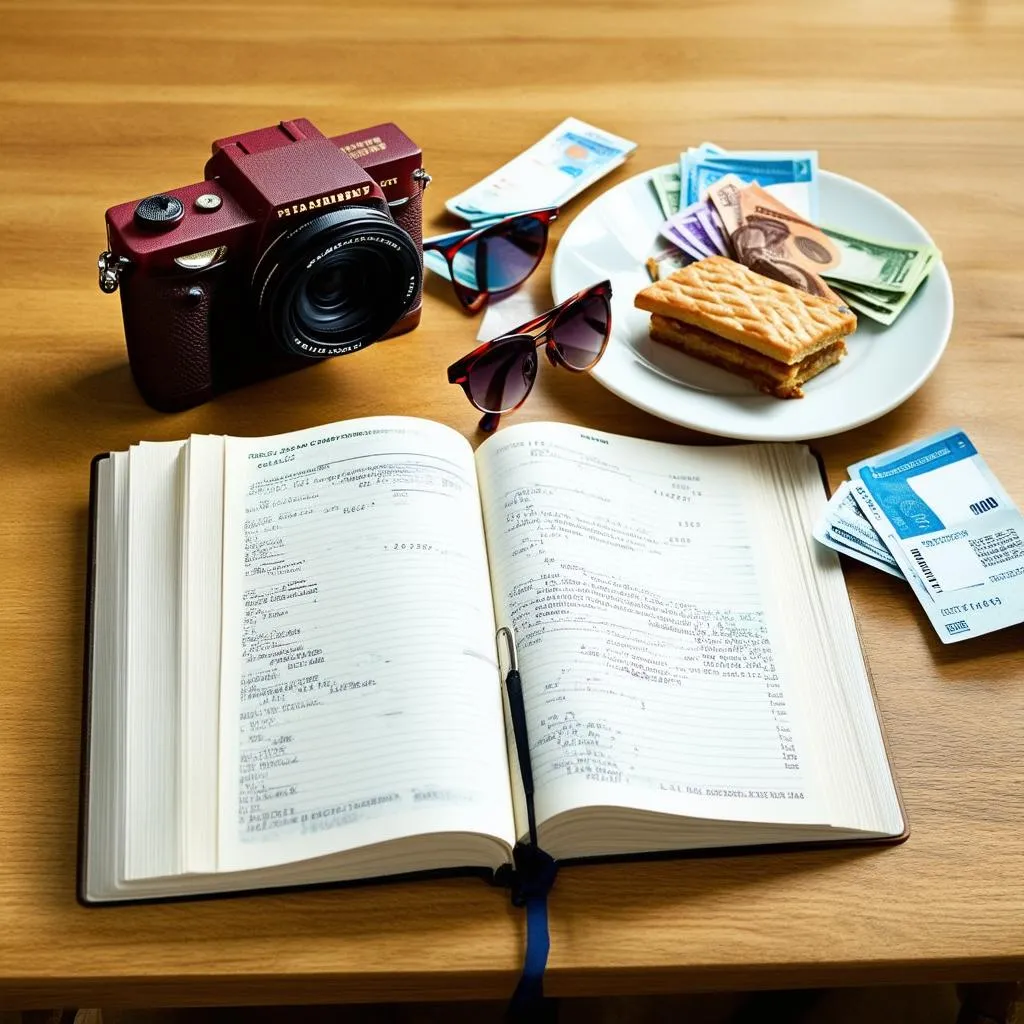 Travel Journal with Souvenirs