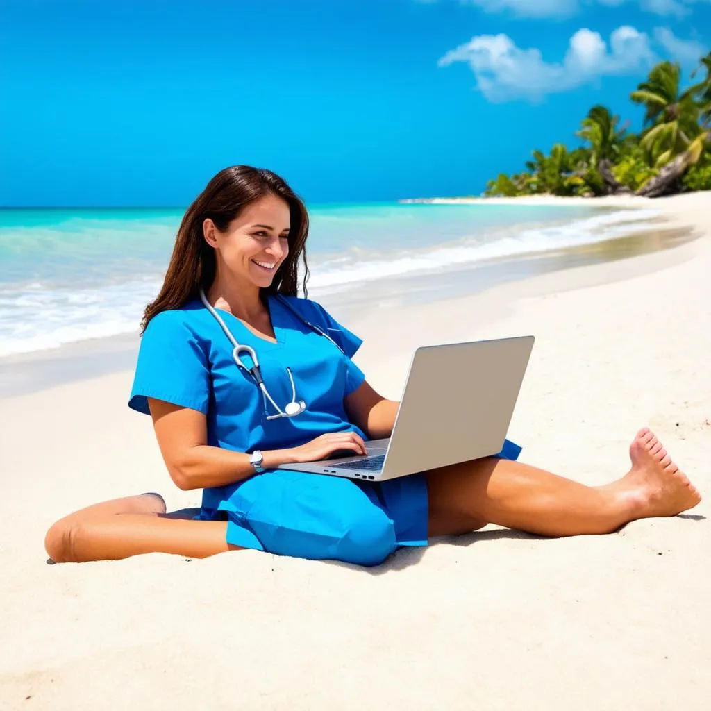 Travel Nurse at Beach