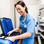 travel nurse packing luggage