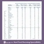 Travel Nurse Salary Comparison by Specialty