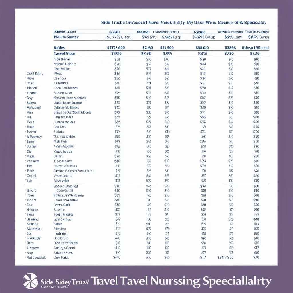 Travel Nurse Salary Comparison by Specialty