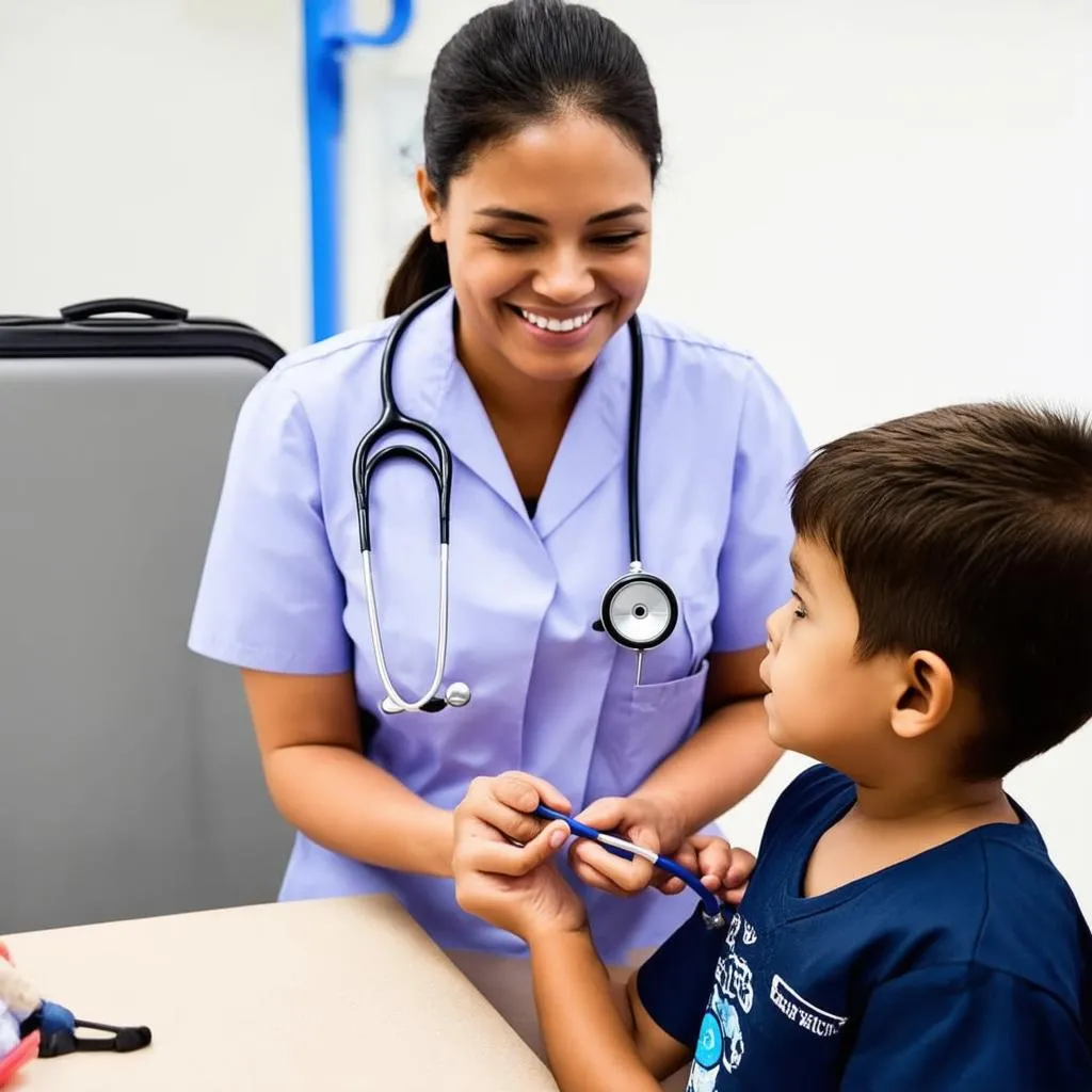 Travel PA Examining a Patient