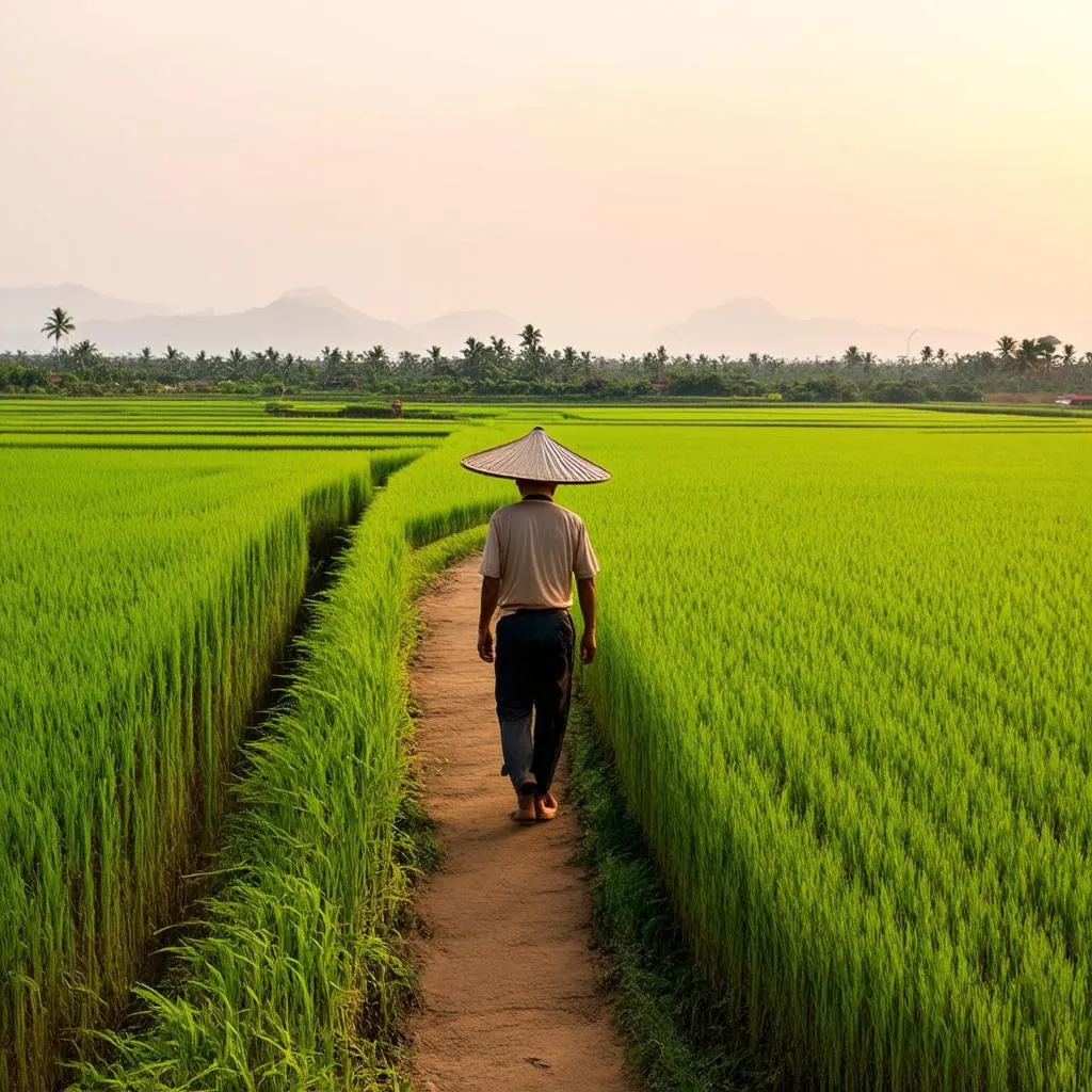 Vietnamese Rice Paddy Fields