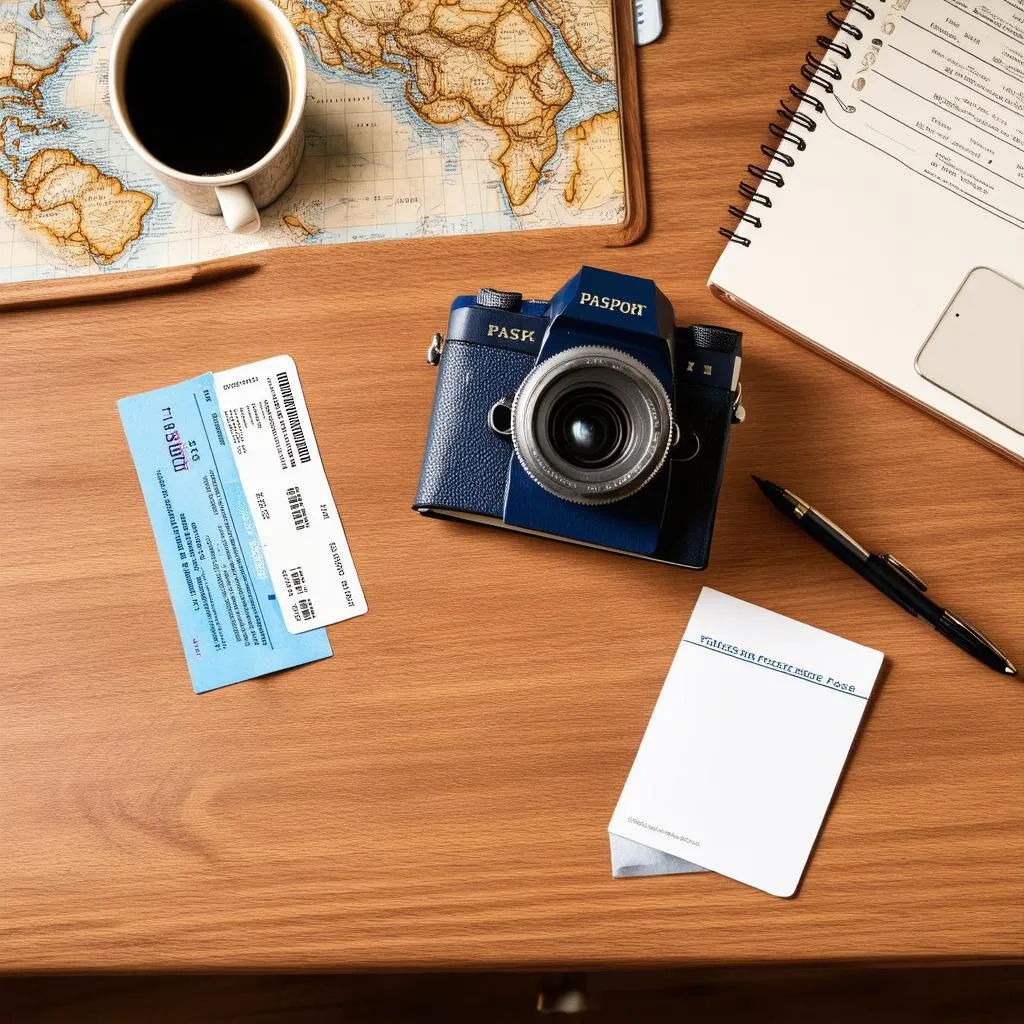 Travel Planning on a Desk