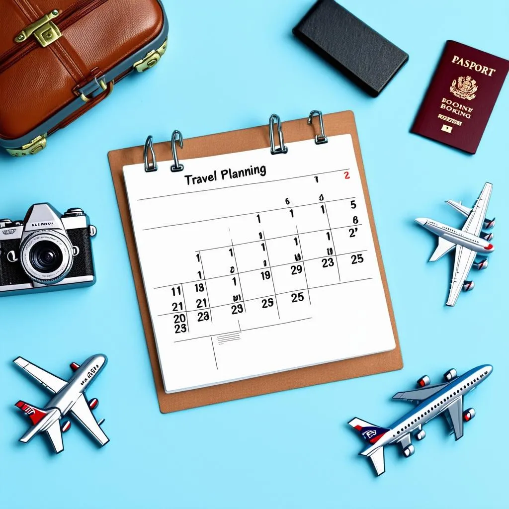 travel planning with calendar