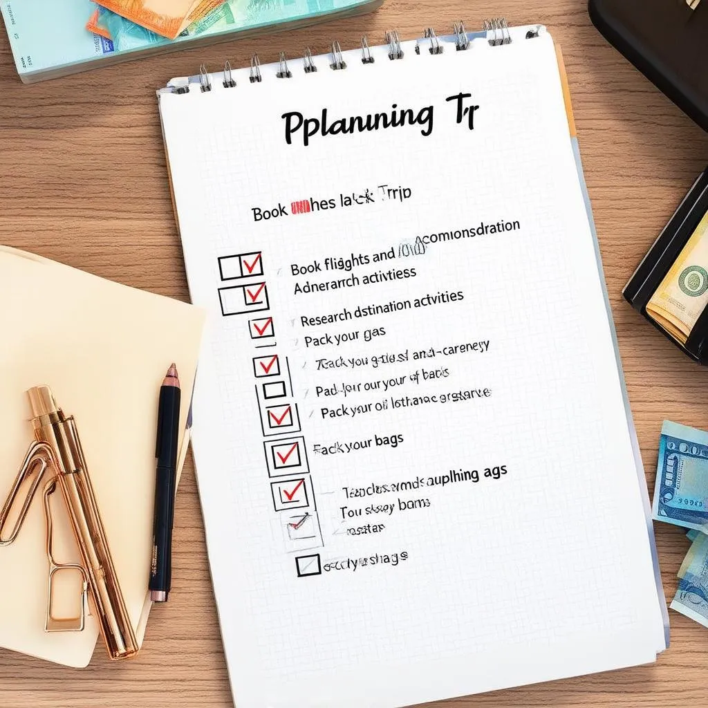 Travel planning checklist