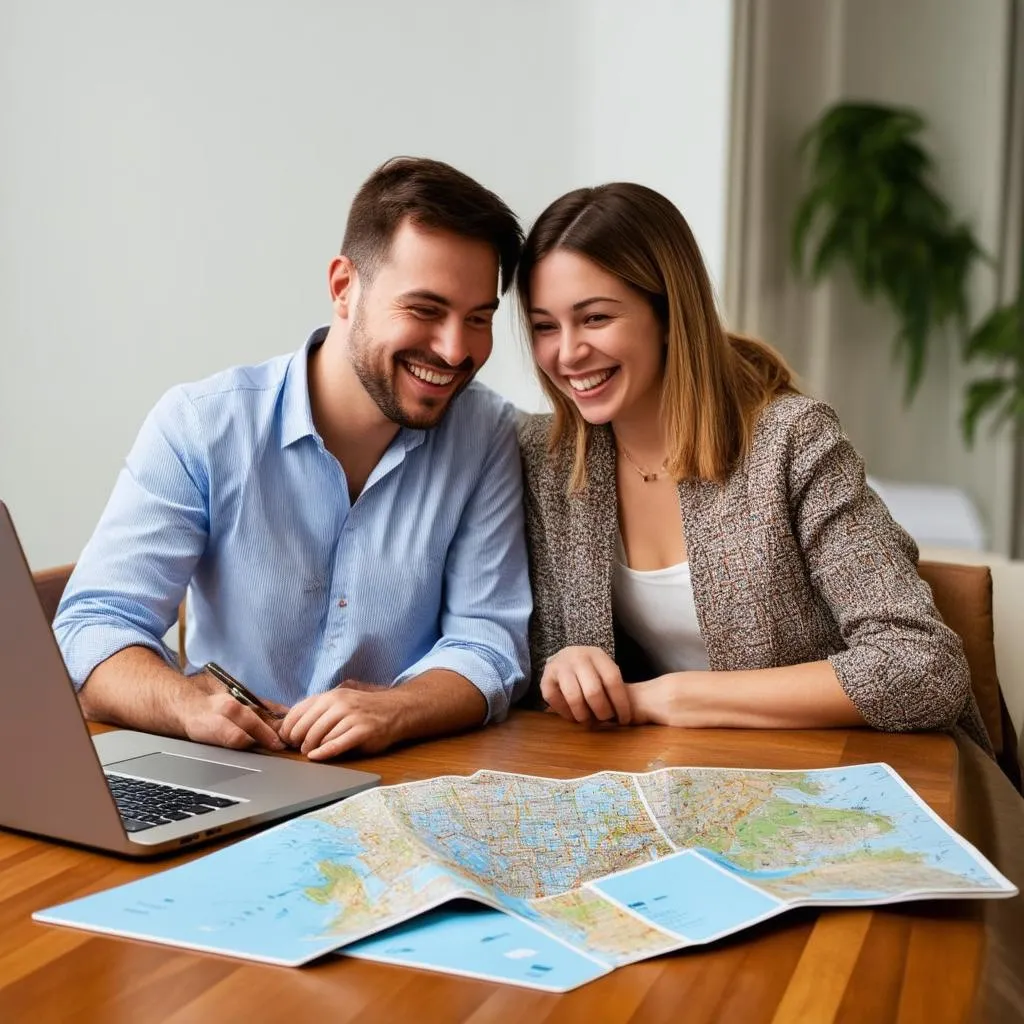 Travel Planning Couple