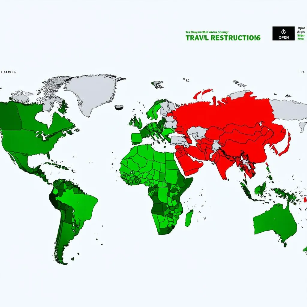 World Map with Travel Restrictions