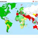 World Map with Travel Restrictions