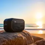 beach, sunset, travel speaker