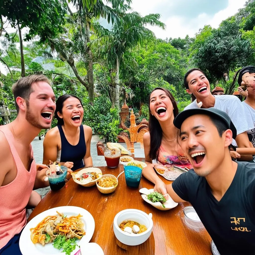 People enjoying their trip in Thailand