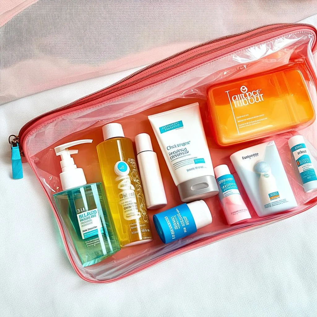 Travel Toiletries in a Bag