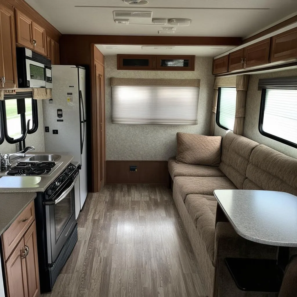 Clean and Modern Travel Trailer Interior