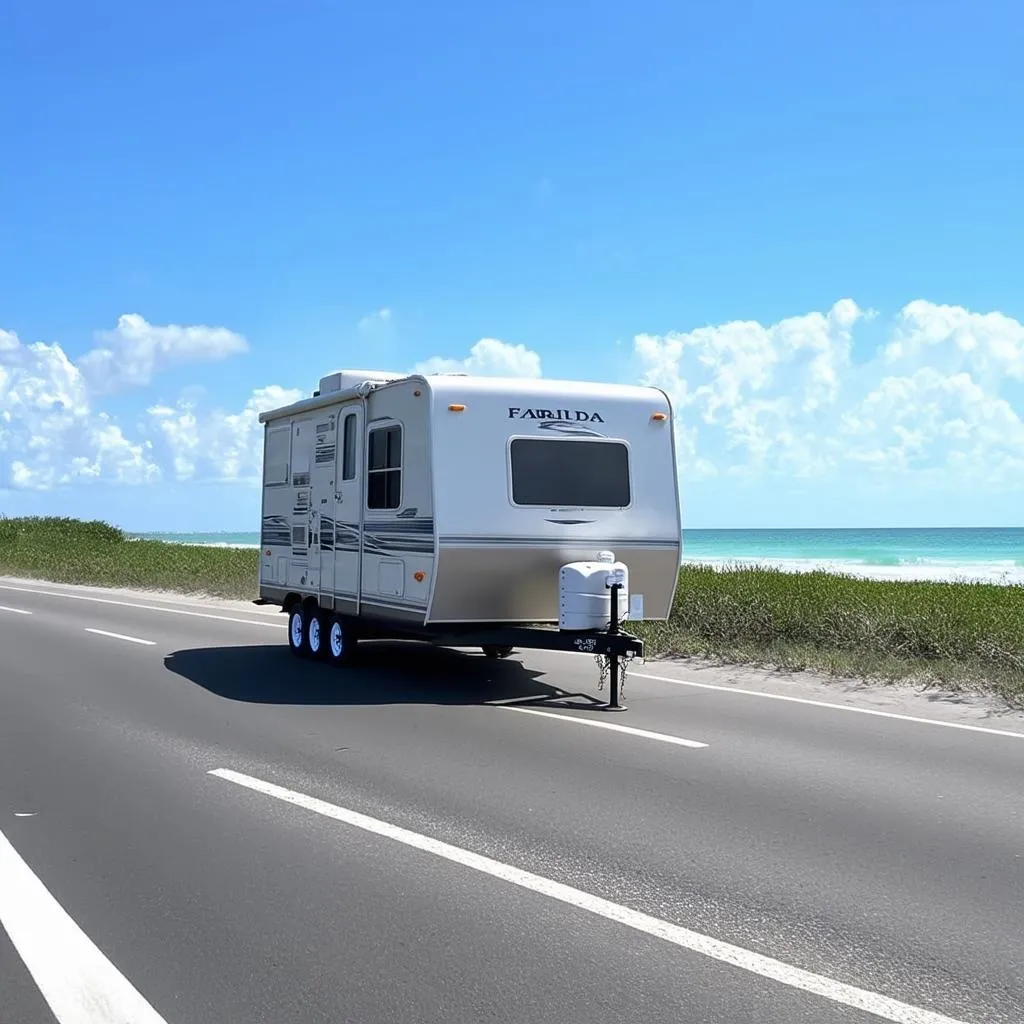 Travel Trailer on Florida Highway